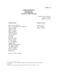 Open Session Minutes, May 2014