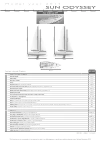 Technical Specification for the Sun Odyssey