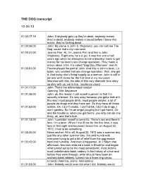 THE DOG Transcript 12-25-13