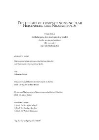 The Height of Compact Nonsingular Heisenberg-Like Nilmanifolds