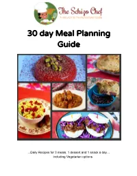 30 Day Meal Planning Guide