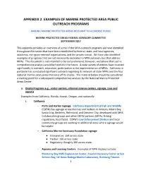 Appendix 2 – Examples of Marine Protected Area Public