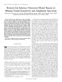 Bottom-Up Saliency Detection Model Based on Human Visual Sensitivity