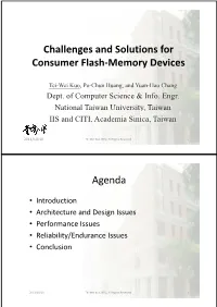 Challenges and Solutions for C Fl H M D I Consumer Flash-Memory