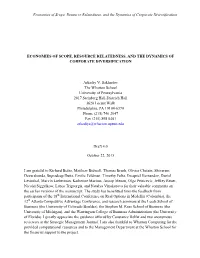 Economies of Scope, Resource Relatedness, and the Dynamics of Corporate Diversification