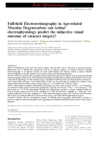 Full‐Field Electroretinography in Age‐Related Macular Degeneration