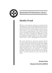 Identity Fraud