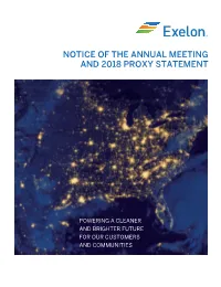 Notice of the Annual Meeting and 2018 Proxy Statement