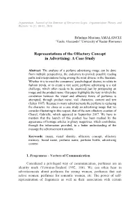 Representations of the Olfactory Concept in Advertising: a Case Study