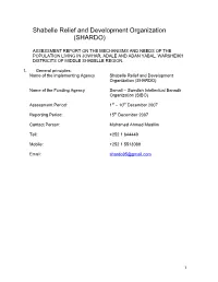 Shabelle Relief and Development Organization (SHARDO)