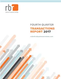 TRANSACTIONS REPORT 2017 Roboticsbusinessreview.Com