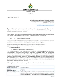 COMUNE DI AGGIUS Provincia Di Sassari