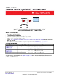 Generate a Clock Signal from a Crystal Oscillator