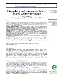 Intangibles and Innovation-Labor- Biased Technical Change