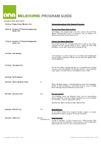 Melbourne Program Guide