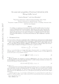 On Some New Properties of Fractional Derivatives with Mittag-Leffler Kernel
