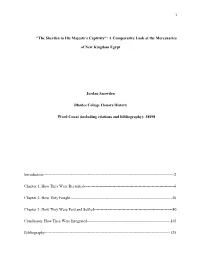“The Sherden in His Majesty's Captivity”: a Comparative Look At
