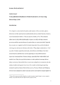 1 Income, Work and Justice1 Andrew Sayer to Be Published In