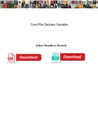 Cmd File Declare Variable