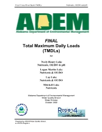 FINAL Total Maximum Daily Loads (Tmdls) For