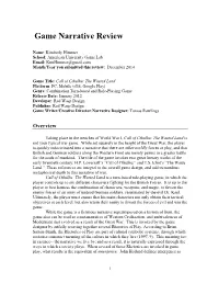 Game Narrative Review