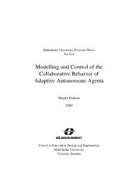 Modelling and Control of the Collaborative Behavior of Adaptive Autonomous Agents