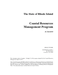 RI Coastal Resources Management Program