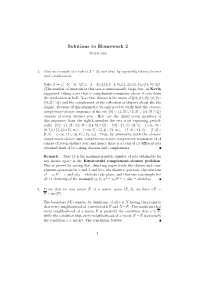 Solutions to Homework 2 Math 55B