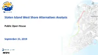 Staten Island West Shore Alternatives Analysis