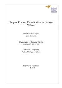 Elsagate Content Classification in Cartoon Videos