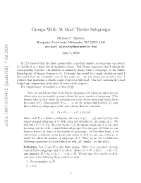 Groups with at Most Twelve Subgroups