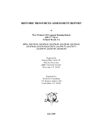 Historic Resources Assessment Report