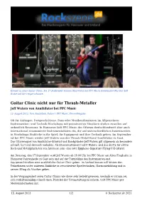 Jeff Waters Von Annihilator Bei PPC Music