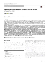 Minimally Invasive Management of Ureteral Strictures: a 5-Year