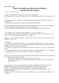 The Difference Between the Rapture and Second Coming of Christ