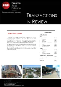 Transactions in Review