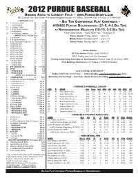 2012 Purdue Baseball