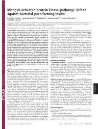 Mitogen-Activated Protein Kinase Pathways Defend Against Bacterial Pore-Forming Toxins