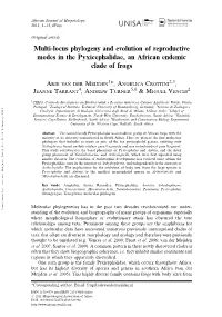 Multi-Locus Phylogeny and Evolution of Reproductive Modes in the Pyxicephalidae, an African Endemic Clade of Frogs