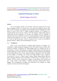 Segmental Phonology of Chiru
