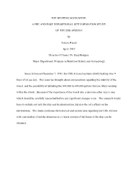 The Weeping Monument: a Pre and Post Depositional Site