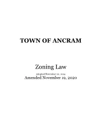 Zoning Law, Amended 2020