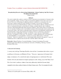 1 Preprint. Forthcoming in in Reshaping Natural Philosophy: Tradition and Innovation in the Academic Milieu, Edited by Andrea Sa