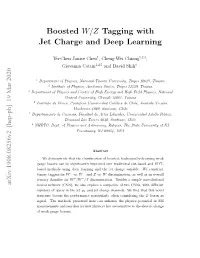 Boosted W/Z Tagging with Jet Charge and Deep Learning