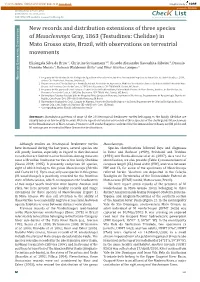 Check List 8(2): 294-297, 2012 © 2012 Check List and Authors Chec List ISSN 1809-127X (Available at Journal of Species Lists and Distribution