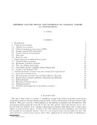 Contents 1. Introduction 1 2. Cones in Vector Spaces 2 2.1. Ordered Vector Spaces 2 2.2