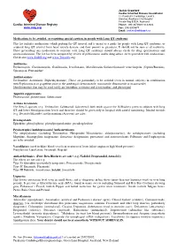 Medications to Avoid in Long QT Syndrome