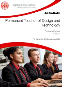 Permanent Teacher of Design and Technology
