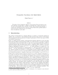 Symmetric Functions Over Finite Fields