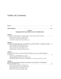 Table of Contents